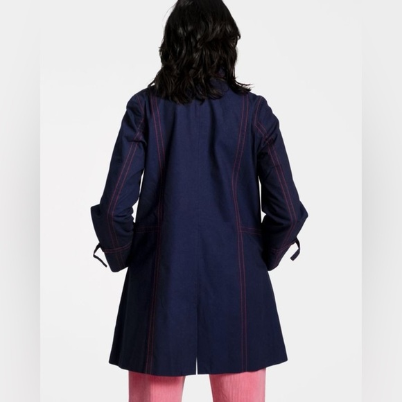 NWT Frances Valentine Trench Coat Red - Picture 8 of 8